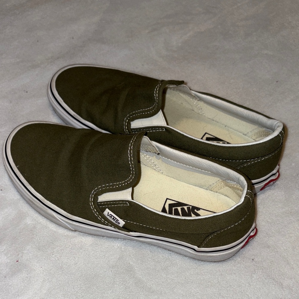 Vans Classic Olive Slip-Ons
